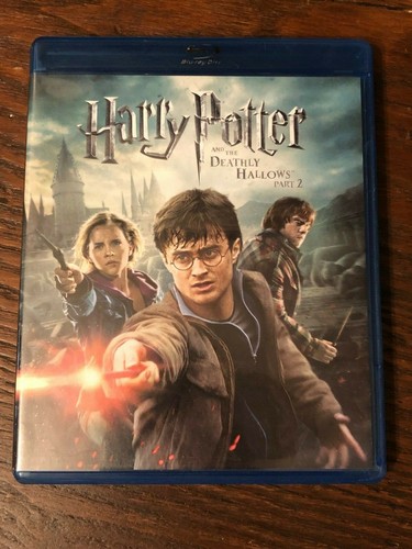 Harry Potter & The Deathly Hallows Part 2 Blue Ray Disc LIKE NEW  - Picture 1 of 4