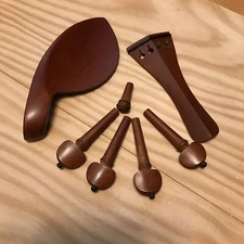 Violin  Jujube wood Parts Accessories Set 1/8 Pegs/ Endpin/Tailpiece/Chinrest