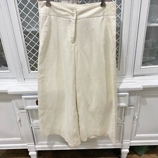 Sundance 100 linen cropped pant wide leg sz 2