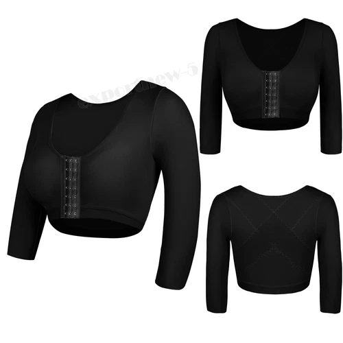 Women's Arm Shaper Post Surgery Compression Sleeves Slimming Fajas Arm Lipo Top - Picture 14 of 21