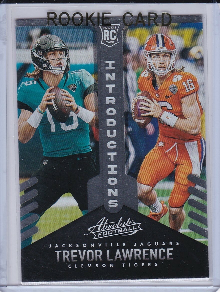 TREVOR LAWRENCE ROOKIE CARD Absolute Football CLEMSON TIGER JAG