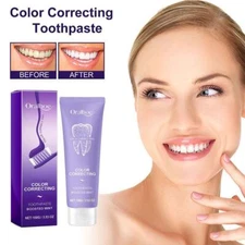 100g Double Mint Purple Toothpaste to Freshen Mouth Remove Stains &✨ N9B8 M U5O6