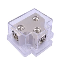 1PCS 2-Way Car Audio Stereo Amp Power/Ground Cable Splitter Distribution Block 