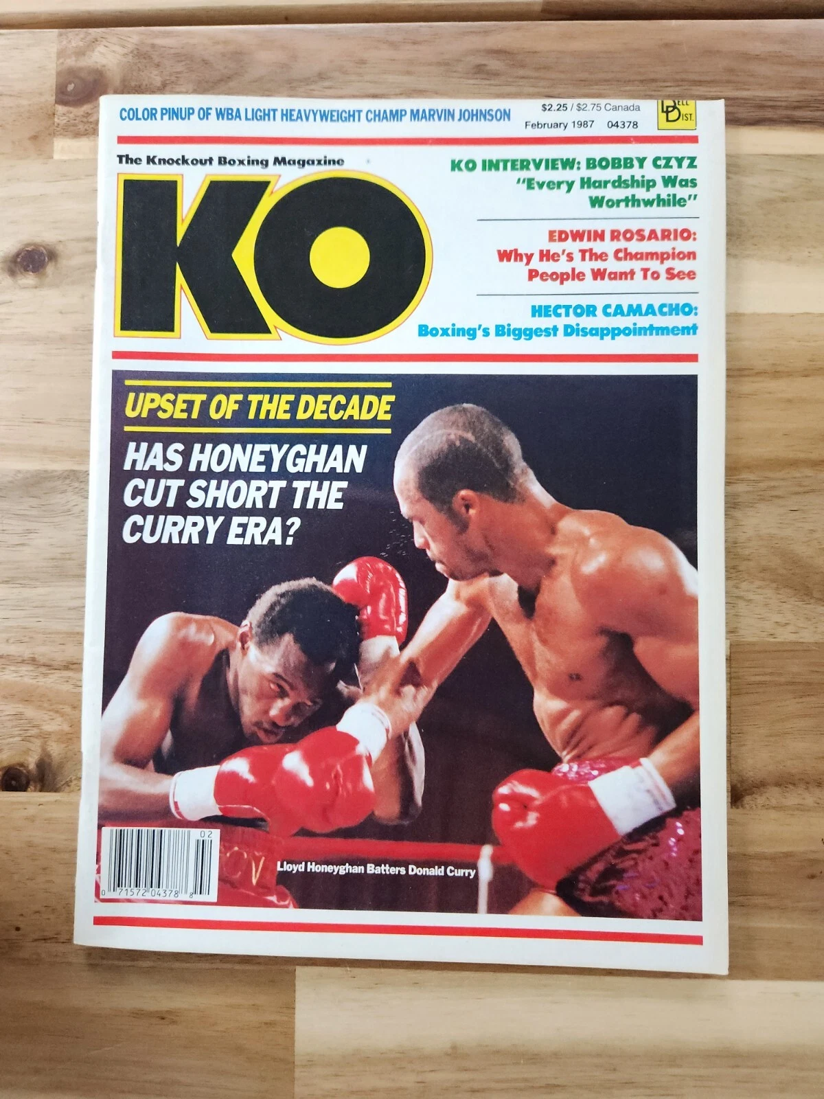 KO Boxing Sport Magazine February 1987 Honeyghan Curry Czyz Marv Johnson Poster - 画像1/8