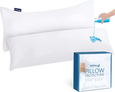 Waterproof Pillow Protector Body Size 2 Pack, Body Pillow Cover with Zipper 21"X