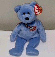 Ty Beanie Baby Bear America 9/11 Tribute Remembrance Memorial Flag 2001 Patriot