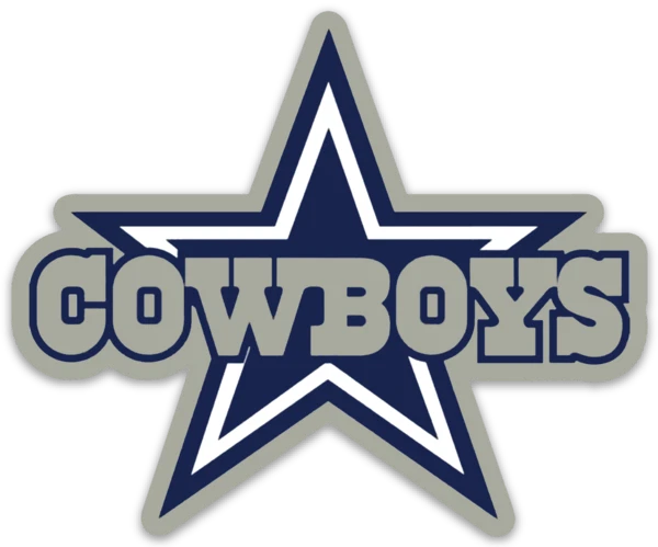 Dallas Cowboys Logo with Cowboys Name and Star NFL Die-cut MAGNET