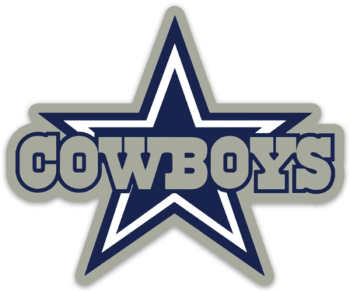 Logo des cowboys de Dallas avec nom des cowboys et étoile NFL AIMANT découpé sous pression - Photo 1/1