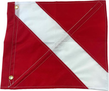 Dive Flag for Scuba Diving Spearfishing Use with Float, Buoy, Pole Diver down 14