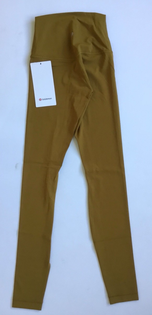 Lululemon Women Align HR Pant 28” Nulu LW5CZ4S GLSC Gold Spice Size