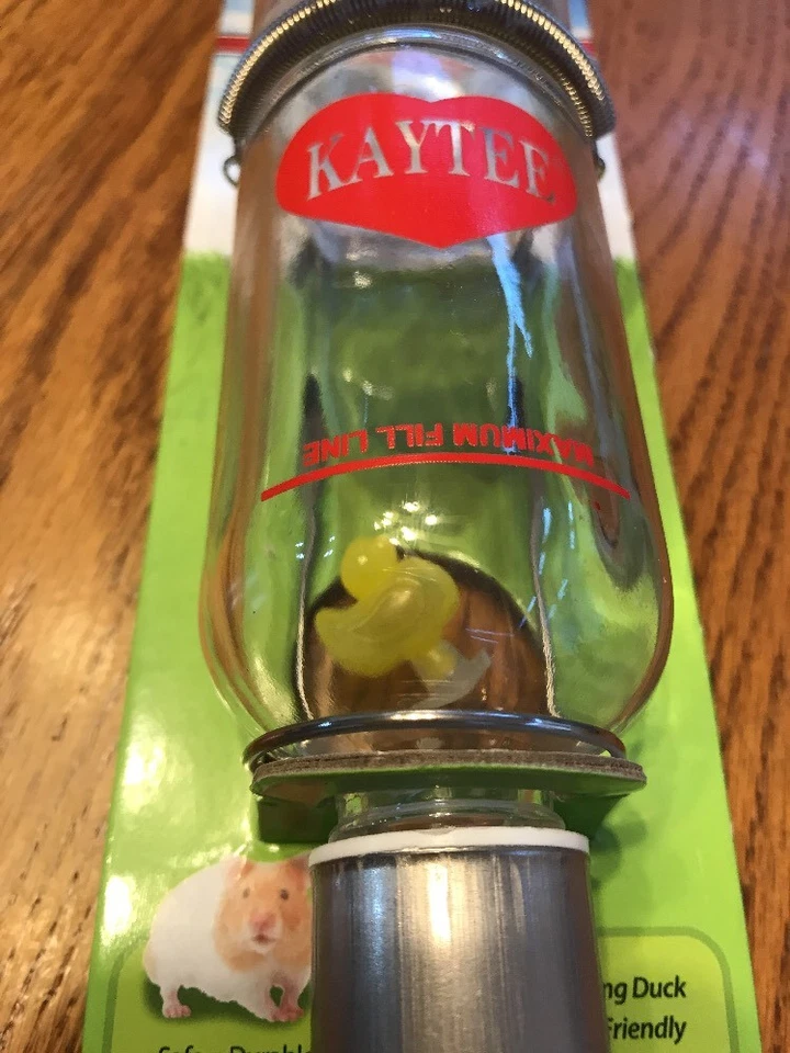 Botella de agua de vidrio a prueba de masticables KAYTEE animales pequeños 6 oz falta una pieza Foto 2 de 4