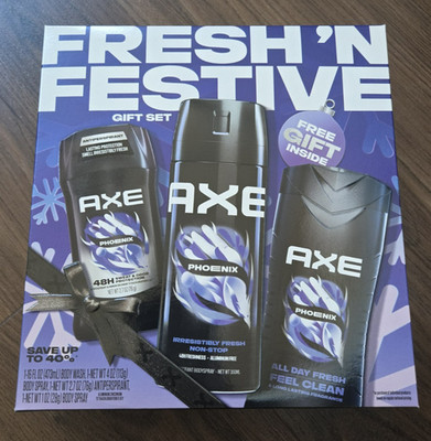 Axe Holiday Gift Set Phoenix Fragrance Body Wash, Body Spray, And Antiperspirant