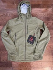 MAMMUT Kento HS Hooded Waterproof Hardshell Jacket Olive Men's - Size M