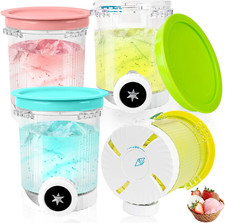 4 Pack Creami Deluxe Tubs for Ninja Swirl by Creami Soft Serve & Ice Cream Maker