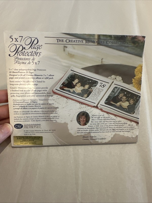 Creative Memories 5x7 Page Protectors 10 Sheets Protects 20 Pages New Sealed