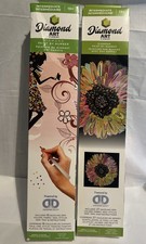 2 Diamond Art Kits Rainbow Daisy And Fairy Fee Intermediate New In Box