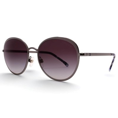 Chanel CH 4206 C108S6 55 Silver Grey Gradient Womens Round Vintage Sunglasses