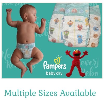 Pampers Baby Dry Diaper Bundle for Reborn, Silicone Babies & more.