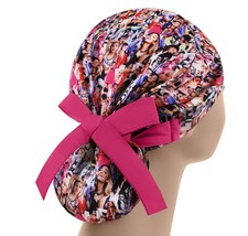 Scrub Caps Ponytail, Pop Singer Surgical Hat, Gift for Music Lover, Nurse Cap