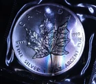 1989 Canada Silver Maple Leaf 1oz Coin .9999 RCM Mint Sealed-COOL RAINBOW STREAK