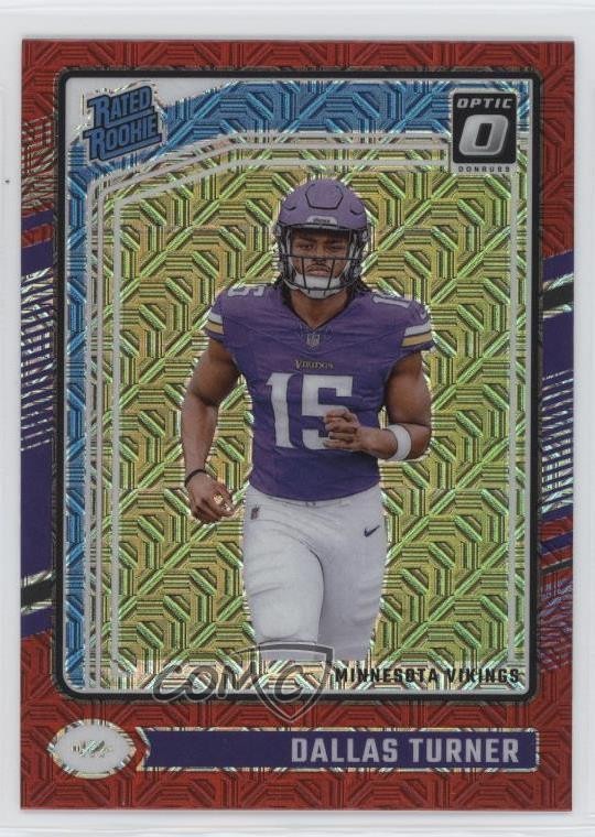 2024 Panini Donruss Optic Rated Rookie Red Mojo Prizm Dallas Turner #224 rw6