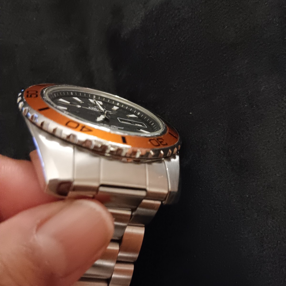Orient MAKO XL Automatic black dial Orange Diver's Mens watch.8-in