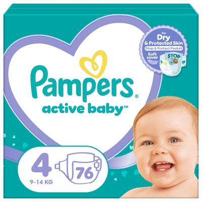 Pampers Active Baby 4 Einwegwindeln 9-14 kg 76 Stück