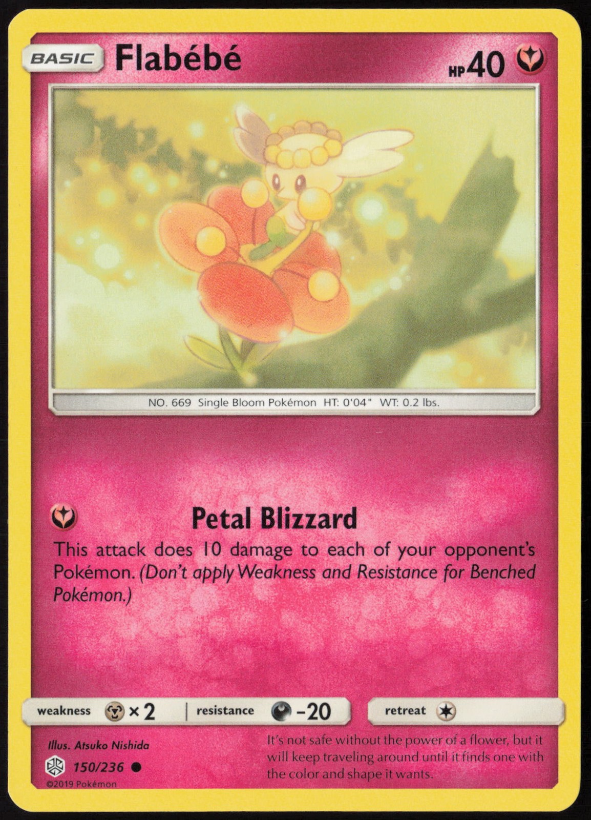 Flabebe - Normal 150/236 SM - Cosmic Eclipse NM