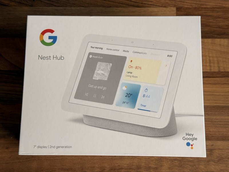 Google Home Nest Hub 2nd Generation Smart Display 7" Chalk GUIK2