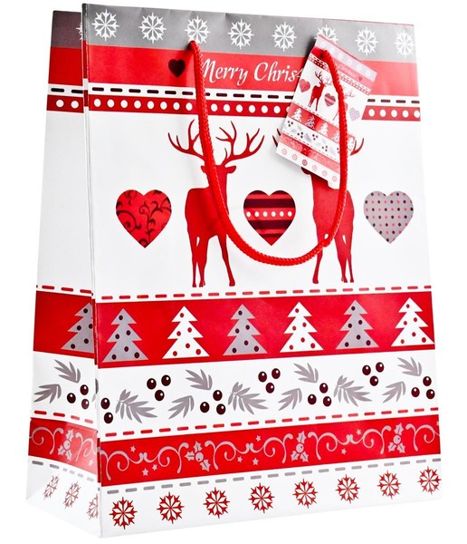 12 GeschenktüTen Weihnachten PapiertüTen WeihnachtstüTen Geschenktaschen Papier-image