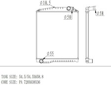 Heavy Duty Radiator Hino 500 Series FG FL FM GH J08 Manual Trans 2010 to 2017
