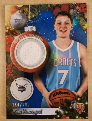 2025 Topps Holiday Kon Knueppel Player Worn Jersey Relic With