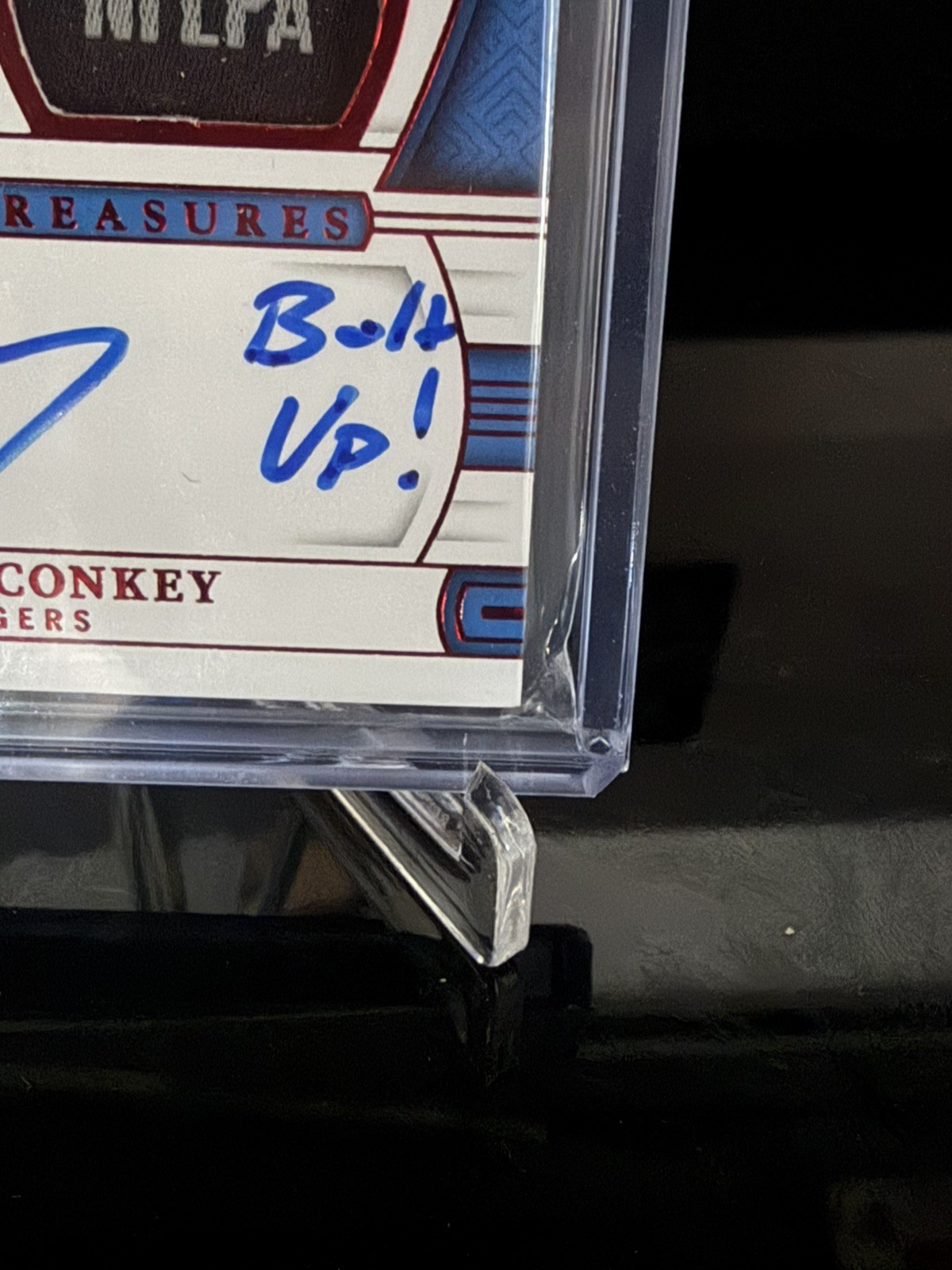 2024 Panini National Treasures 1/1 Ladd Mcconkey RPA Rookie Patch Auto Inscribed view 5