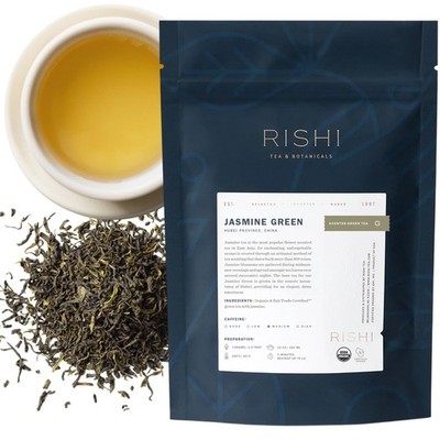 Rishi Tea Jasmine Green Tea - Organic Loose Leaf Tea, Caffeinated Scented Chi...