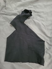 One Shoulder Rib-knit Crop Top Black M Medium