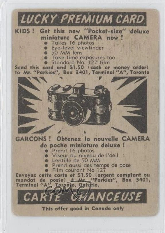 1954-55 Parkhurst Glen Skov (Premium Ad Back) #40 - Image 2 of 2