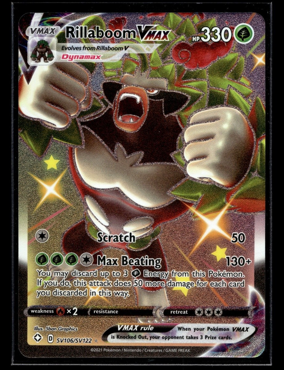 Rillaboom VMAX (SV106/SV122) [Sword & Shield: Shining Fates] Damaged Holofoil