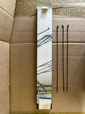 Sapim Laser schwarze Speichen doppelt konifiziert 2 mm 20er Pack, 265 mm