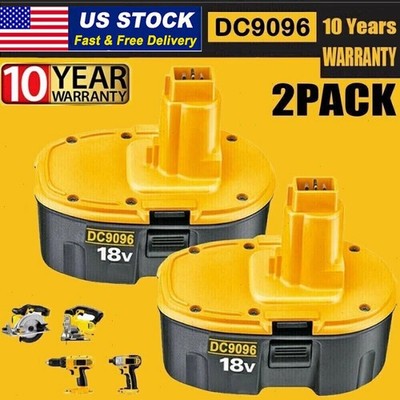 2PACK 18V replacement For Dewalt 18 VOLT DC9096 DC9098 Ni-Mh Battery DC9099 7 Ah