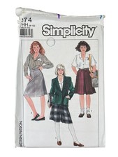Simplicity 9274 Sewing Pattern Size HH 6-12 Blouses Skirts Unlined Jacket UNCUT