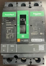Square D HDL36020 PowertPacT Breaker 20 Amp