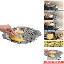 Stainless Steel Spaetzle Maker with Scraper German Egg Noodle Dough Press for