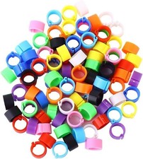 100Pcs 10-Color Poultry Leg Bands - 8mm Adjustable Clip-On Bird ID Rings for ...
