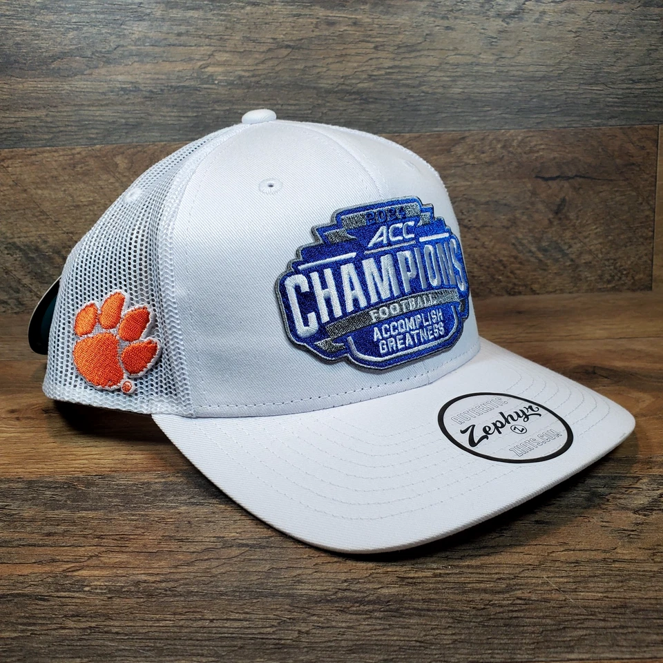 Clemson Tigers Football Hat Zephyr 2024 Conference Champions ACC Locker Room Cap - Image 2 of 4