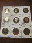 9x Kennedy Half Dollar Proof Lot S Mint Mixed Dates Clad Album Fillers