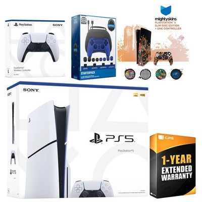 Sony Playstation 5 Slim Disc + Extra Controller + Gamer Starter Kit Bundle