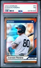2024 Panini Donruss Everson Pereira #91 Gold 03/10 (RC) PSA 7
