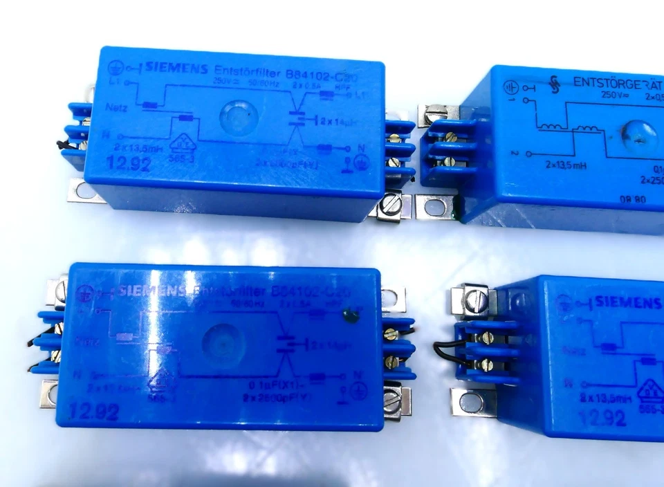 Siemens B84102-C20 Entstörfilter 250V 0,5A EMV Netzfilter Set 8 Stück I743 - Bild 3 von 4