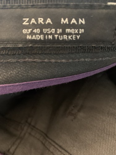 Zara Rare Vintage Genuine Denim Men Jeans Size 31 Inseam 30 Slate Gray Straight - Picture 3 of 3