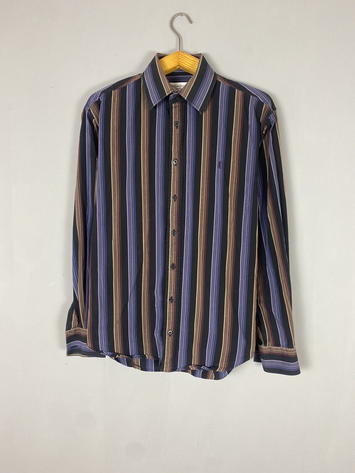 camicia uomo multicolore vintage anni 90 yves saint laurent taglia media